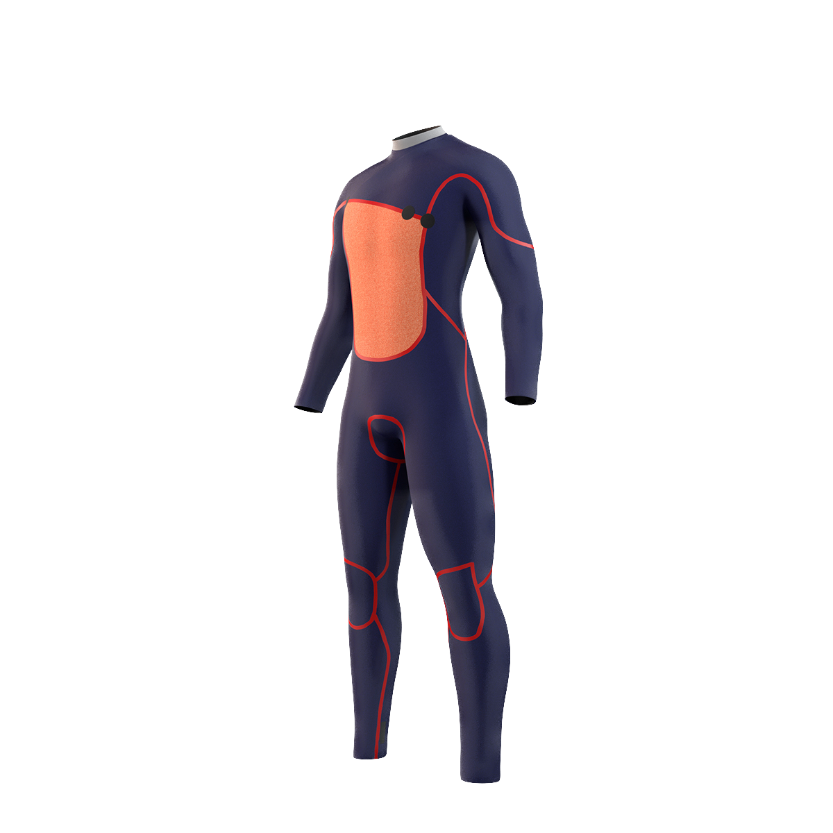 The One Wetsuit 4/3mm Zipfree - Black - 2023